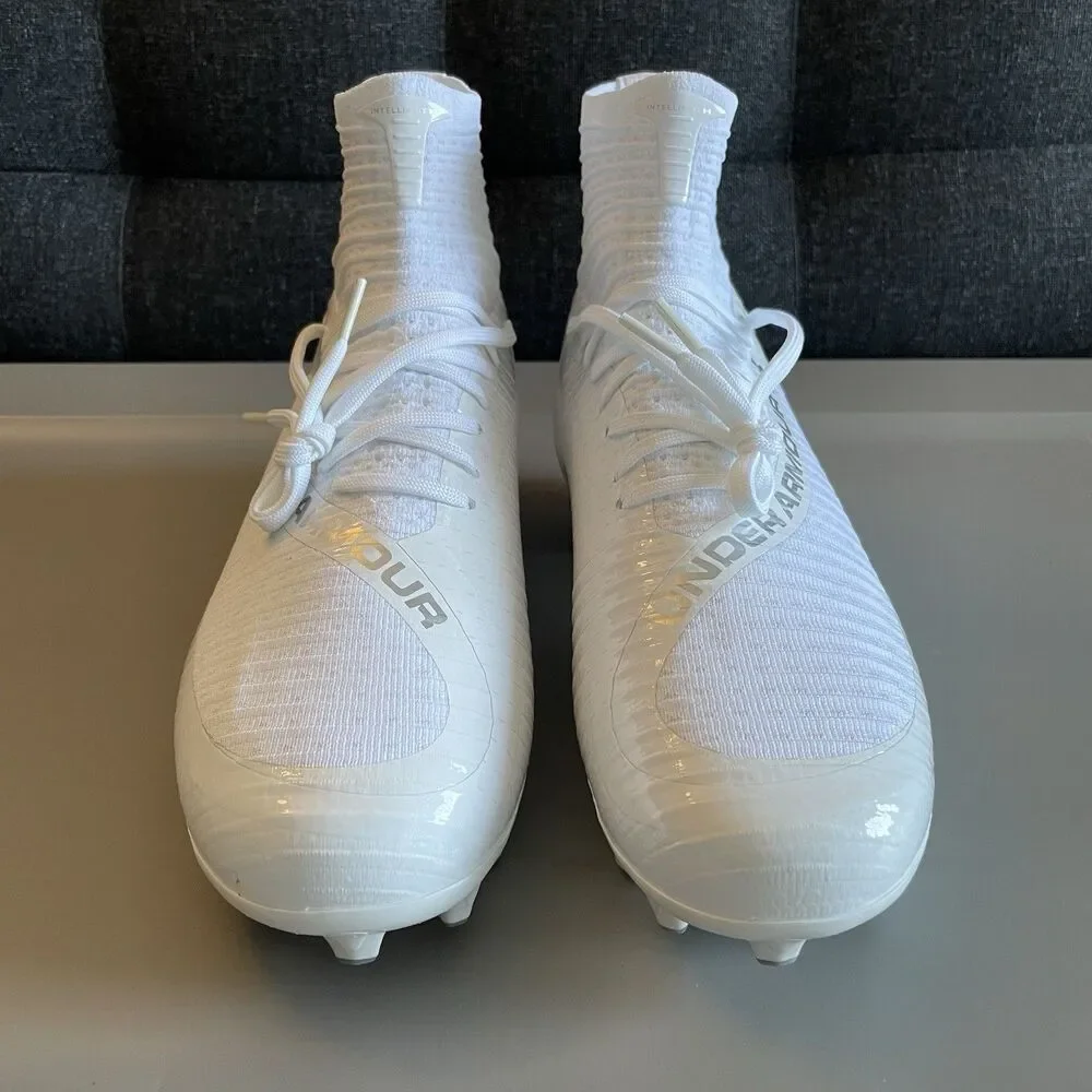 Under Armour Men's UA Highlight 2 MC Knit Football Cleats 3027304-100 WHITE 11.5